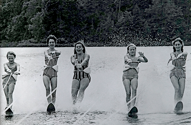 Moss Lake Camp for Girls - SeniorCampers - Water Skiing 1965